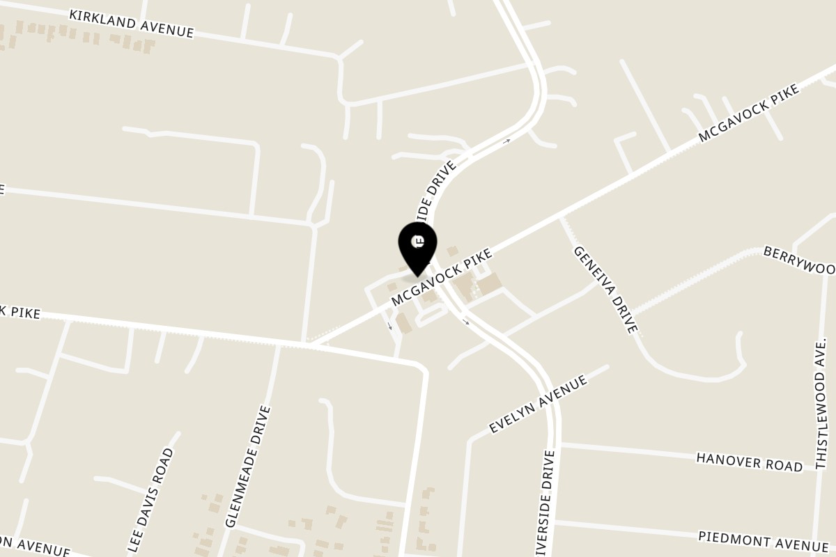 Map showing the location of Ladybird Taco on 2300 Riverside Dr #100 in Nashville